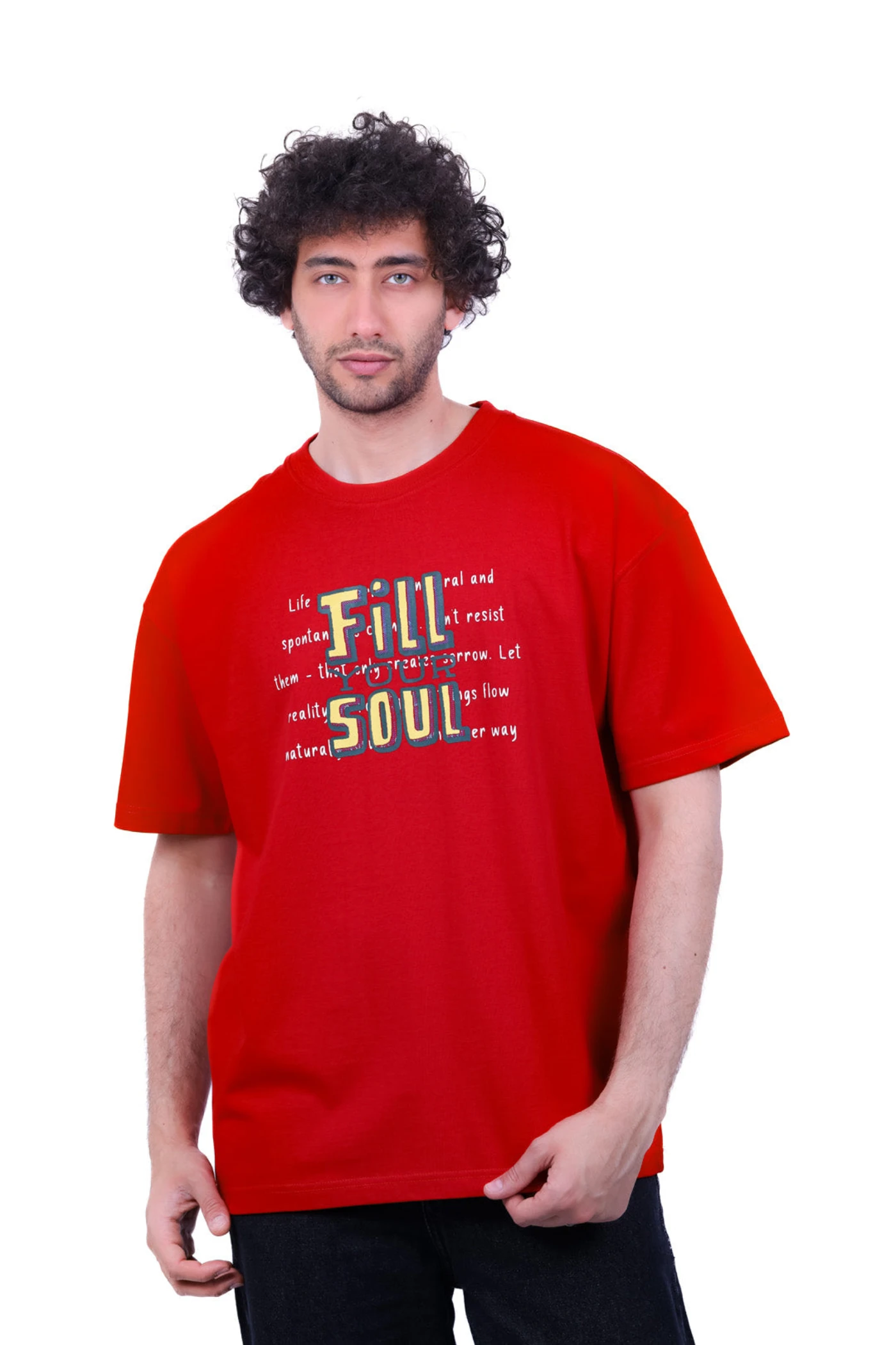 تيشيرت أوفر سايز مطبوع SOUL